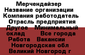 Мерчендайзер › Название организации ­ Компания-работодатель › Отрасль предприятия ­ Другое › Минимальный оклад ­ 1 - Все города Работа » Вакансии   . Новгородская обл.,Великий Новгород г.